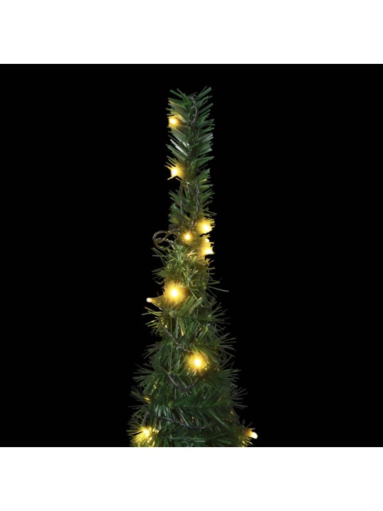 Pop-up umělý vánoční stromek s LED osvětlením zelený 210 cm