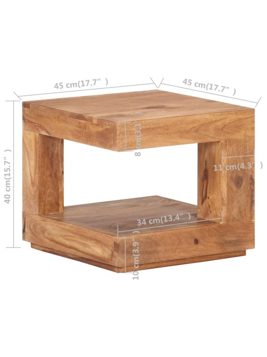 Konferenční stolek 45 x 45 x 40 cm masivní akáciové dřevo