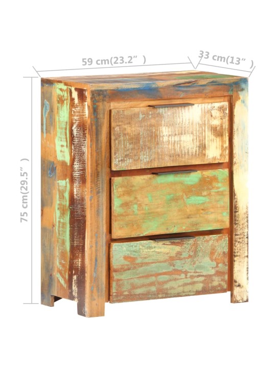 Příborník 59 x 33 x 75 cm masivní recyklované dřevo