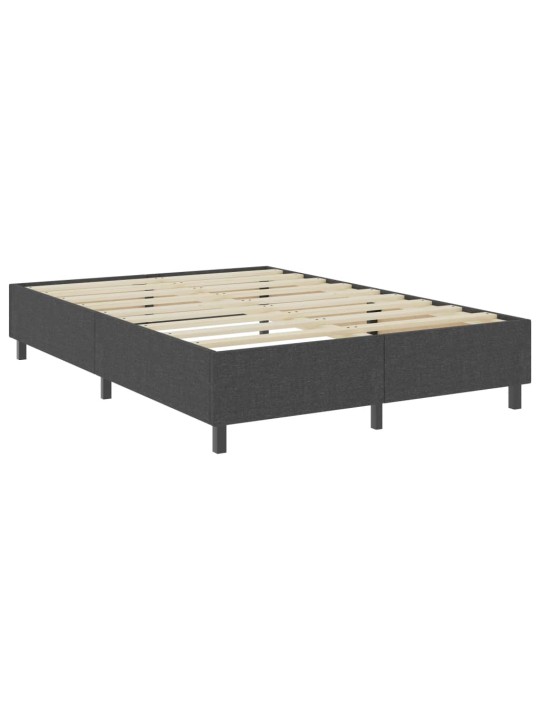 Postel boxspring tmavě šedá textil 180 x 200 cm