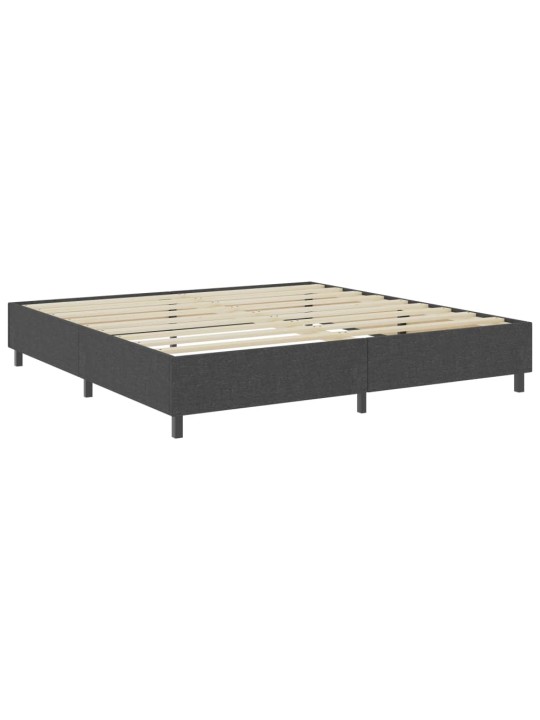 Postel boxspring tmavě šedá textil 200 x 200 cm