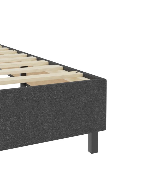 Postel boxspring tmavě šedá textil 200 x 200 cm
