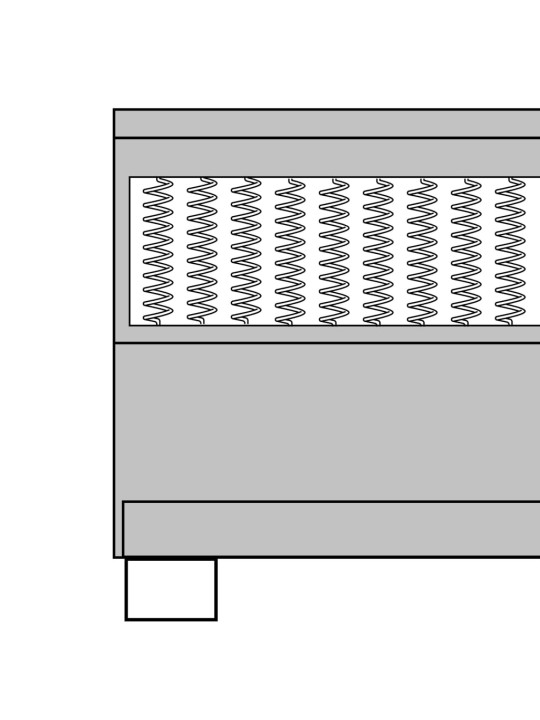 Postel boxspring tmavě šedá textil 200 x 200 cm