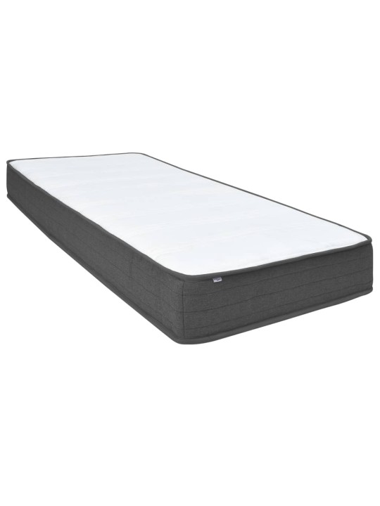 Postel boxspring tmavě šedá textil 200 x 200 cm