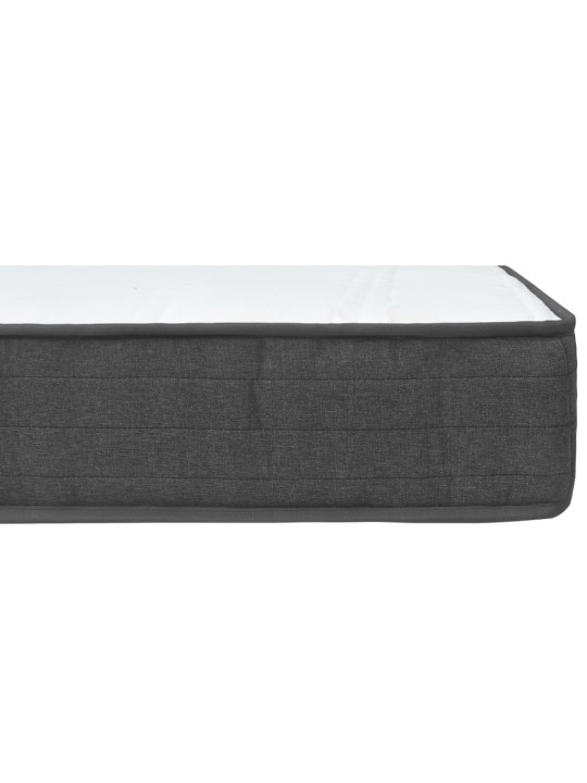Postel boxspring tmavě šedá textil 200 x 200 cm
