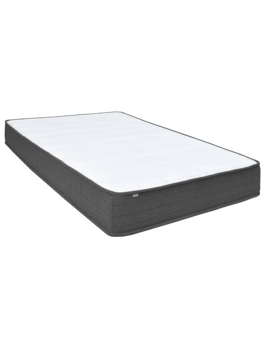 Postel boxspring tmavě šedá textil 140 x 200 cm