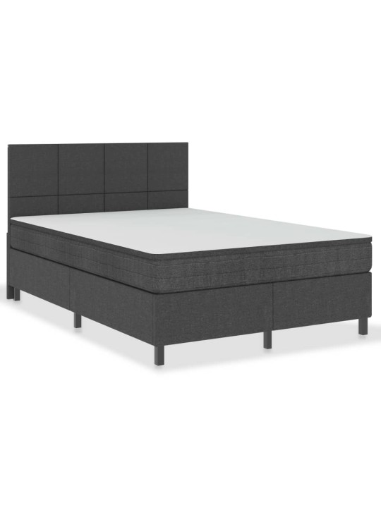 Postel boxspring tmavě šedá textil 180 x 200 cm