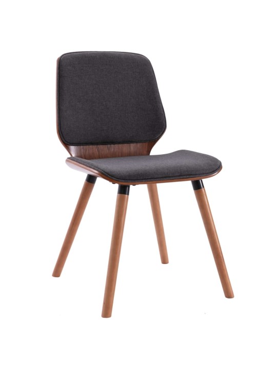 Jídelní židle 4 ks šedé textil