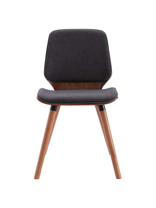 Jídelní židle 4 ks šedé textil