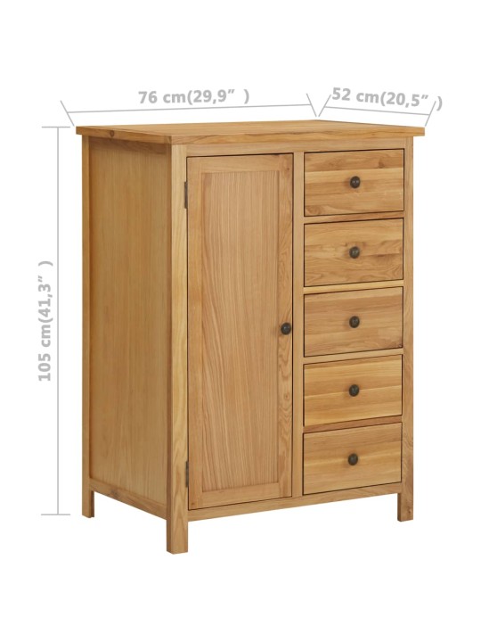 Šatní skříň 76 x 52 x 105 cm masivní dubové dřevo