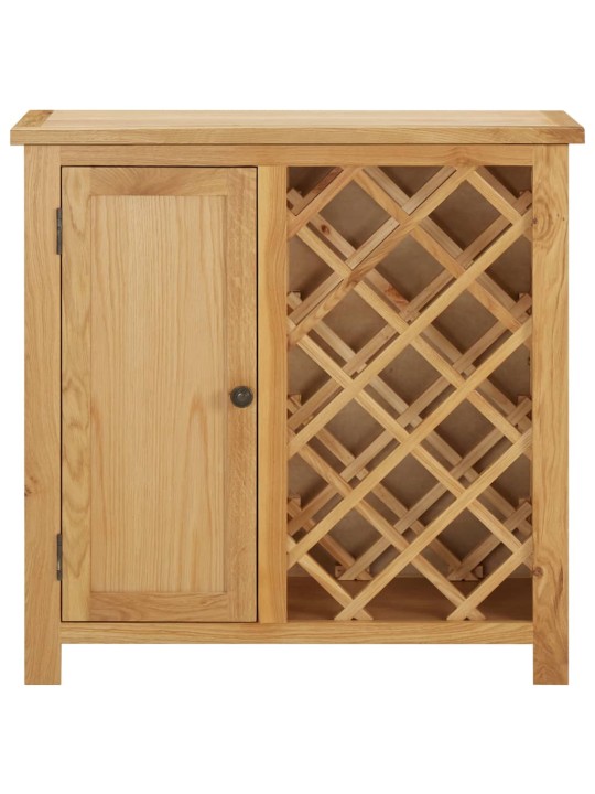 Stojan na víno na 11 lahví 80 x 32 x 80 cm masivní dubové dřevo