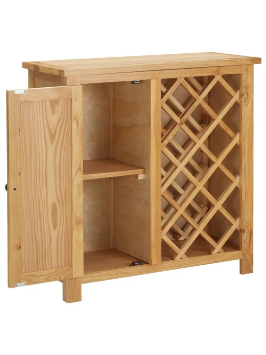 Stojan na víno na 11 lahví 80 x 32 x 80 cm masivní dubové dřevo