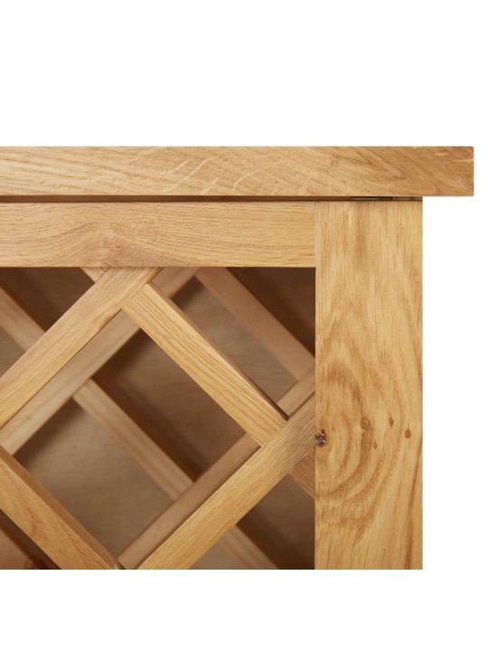 Stojan na víno na 11 lahví 80 x 32 x 80 cm masivní dubové dřevo