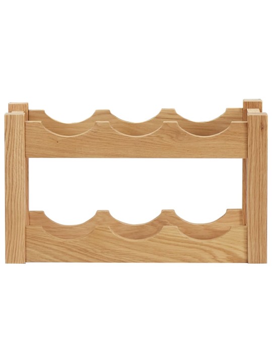 Stojan na víno na 6 lahví 37 x 21 x 21 cm masivní dubové dřevo