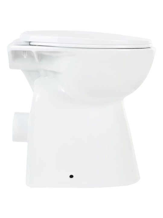 Vysoké WC bez okraje měkké zavírání 7 cm zvýšená výška keramika