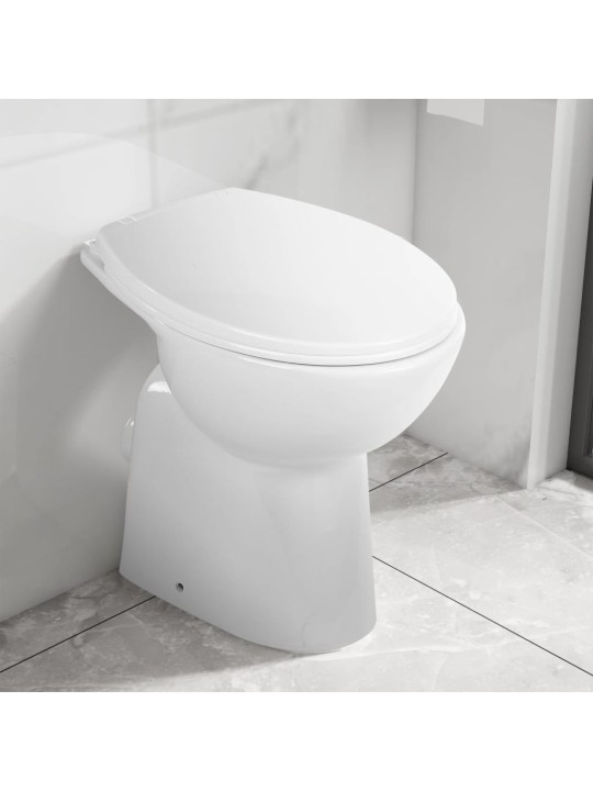 Vysoké WC bez okraje měkké zavírání 7 cm zvýšená výška keramika