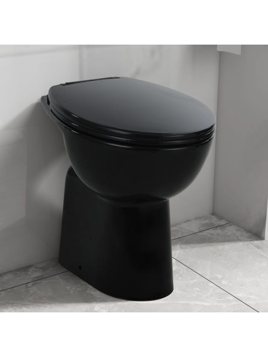 Vysoké WC bez okraje měkké zavírání 7 cm zvýšená výška keramika