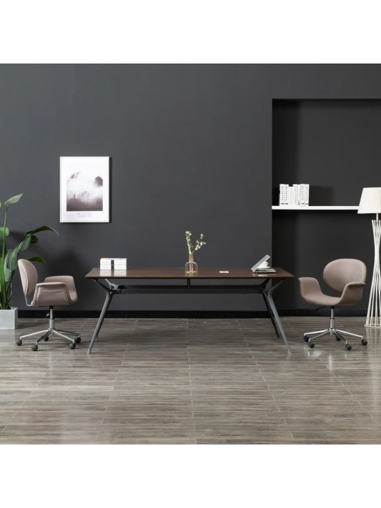 Otočná kancelářská židle taupe textil