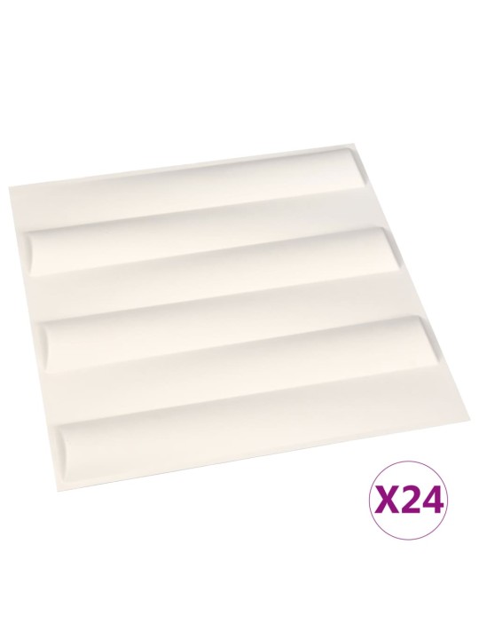 24 ks Nástěnné panely 3D 0,5 x 0,5 m 6 m²
