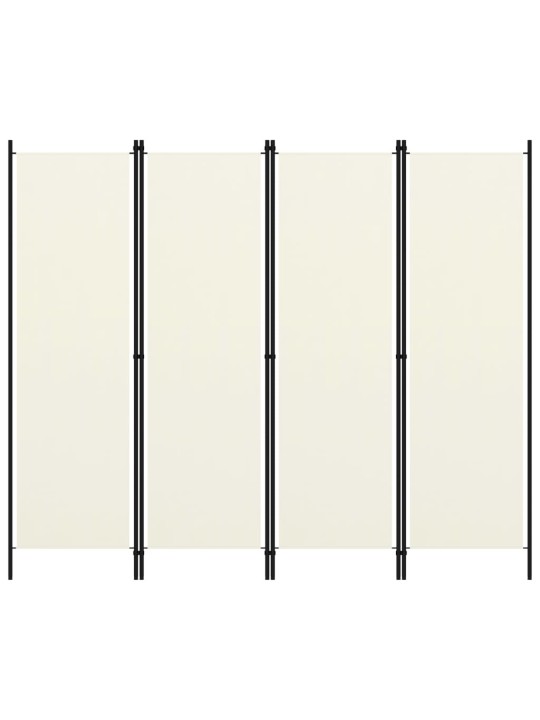 4dílný skládací paraván bílý 200 x 180 cm