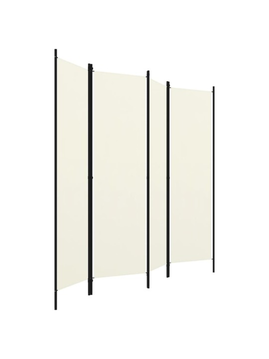 4dílný skládací paraván bílý 200 x 180 cm