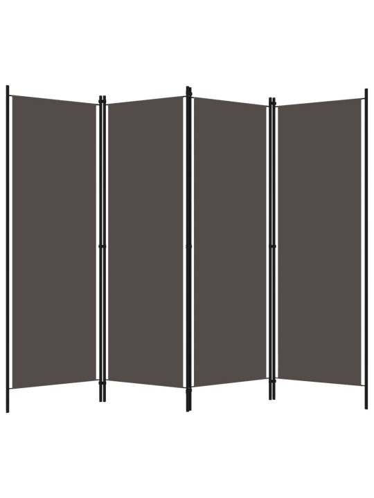 4dílný paraván antracitový 200 x 180 cm