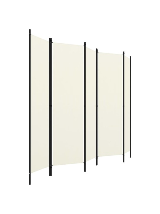 5dílný paraván bílý 250 x 180 cm