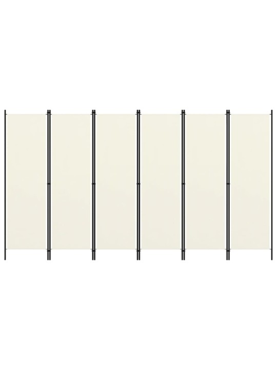 6dílný paraván bílý 300 x 180 cm