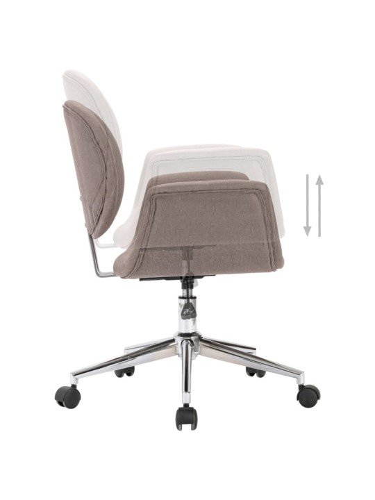 Otočné jídelní židle 2 ks taupe textil