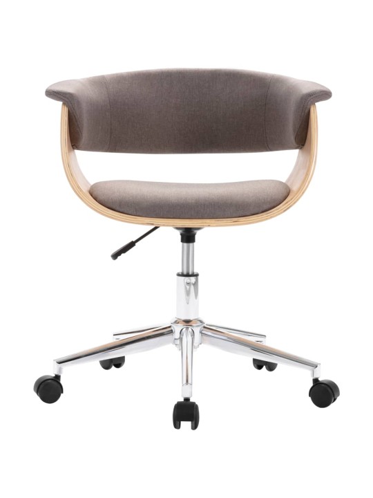 Otočné jídelní židle 2 ks taupe textil