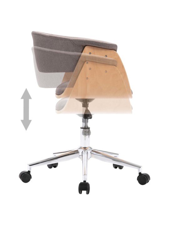 Otočné jídelní židle 2 ks taupe textil