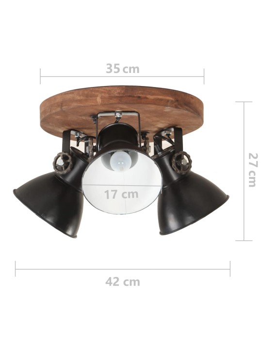Industriální stropní svítidlo 25 W černé 42 x 27 cm E27