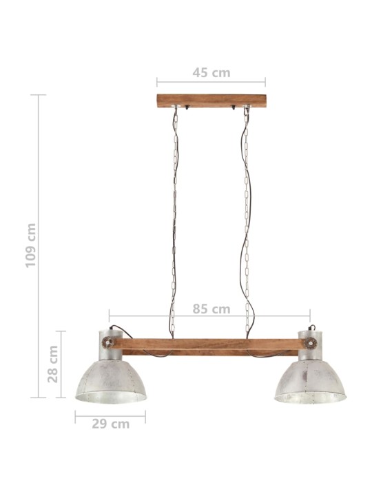 Industriální závěsné svítidlo 25 w stříbrné 109 cm e27