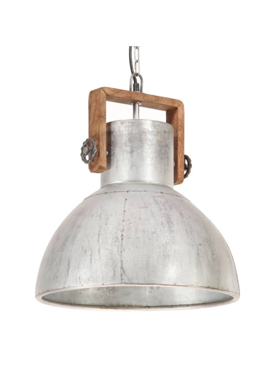 Industriální závěsné svítidlo 25 w stříbrné kulaté 40 cm e27