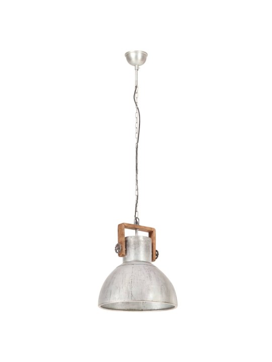 Industriální závěsné svítidlo 25 w stříbrné kulaté 40 cm e27