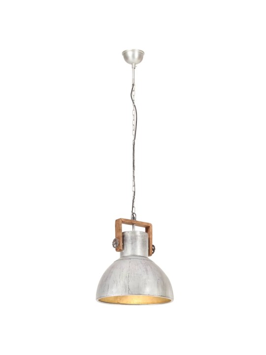 Industriální závěsné svítidlo 25 w stříbrné kulaté 40 cm e27