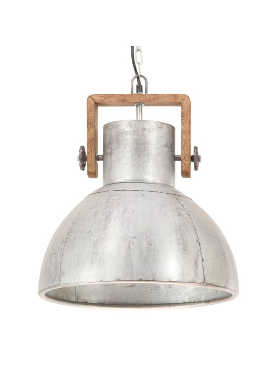 Industriální závěsné svítidlo 25 w stříbrné kulaté 40 cm e27