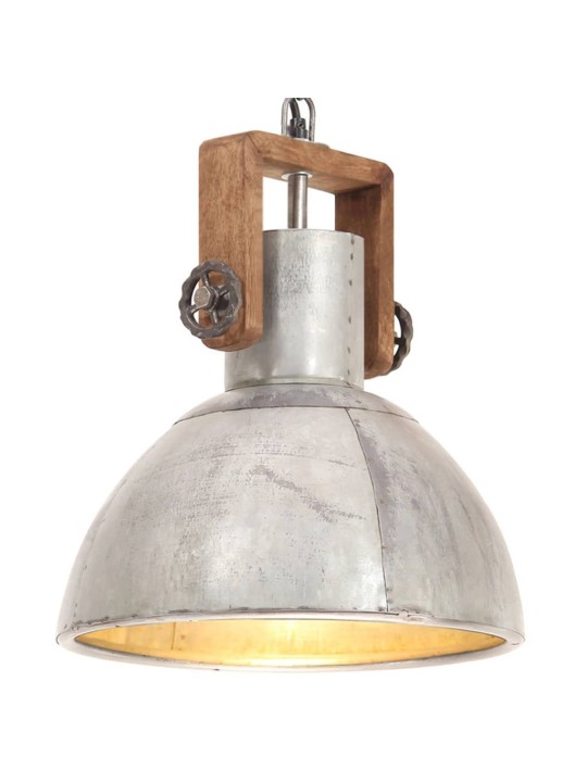Industriální závěsné svítidlo 25 w stříbrné kulaté 30 cm e27