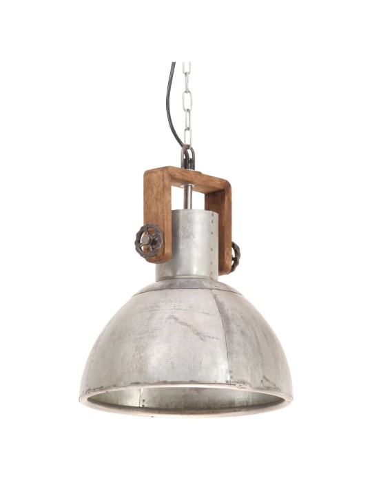 Industriální závěsné svítidlo 25 w stříbrné kulaté 30 cm e27