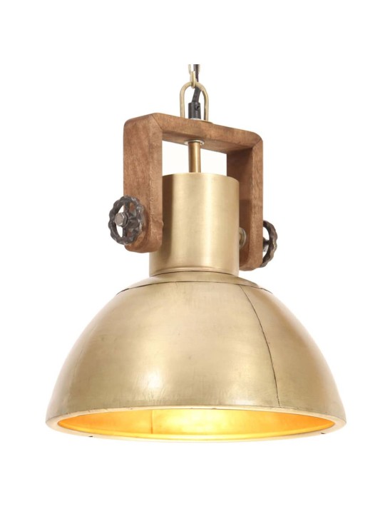 Industriální závěsné svítidlo 25 w mosazné kulaté 30 cm e27