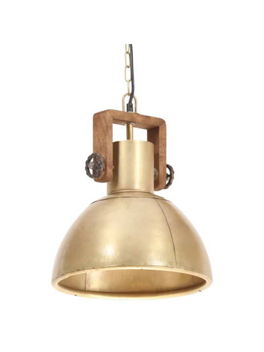 Industriální závěsné svítidlo 25 w mosazné kulaté 30 cm e27
