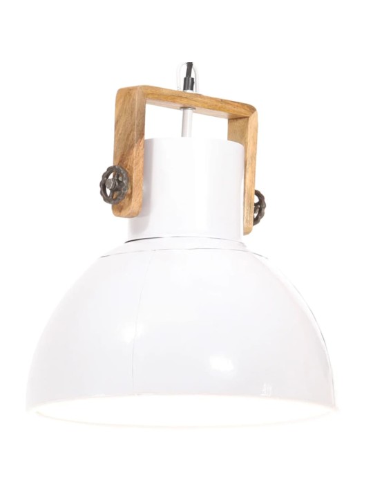 Industriální závěsné svítidlo 25 W bílé kulaté 40 cm E27