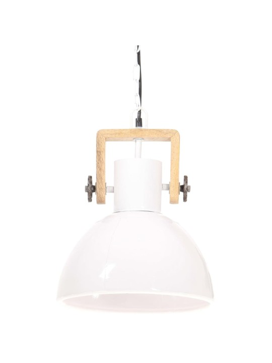 Industriální závěsné svítidlo 25 w bílé kulaté 30 cm e27