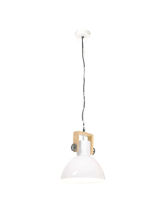 Industriální závěsné svítidlo 25 w bílé kulaté 30 cm e27