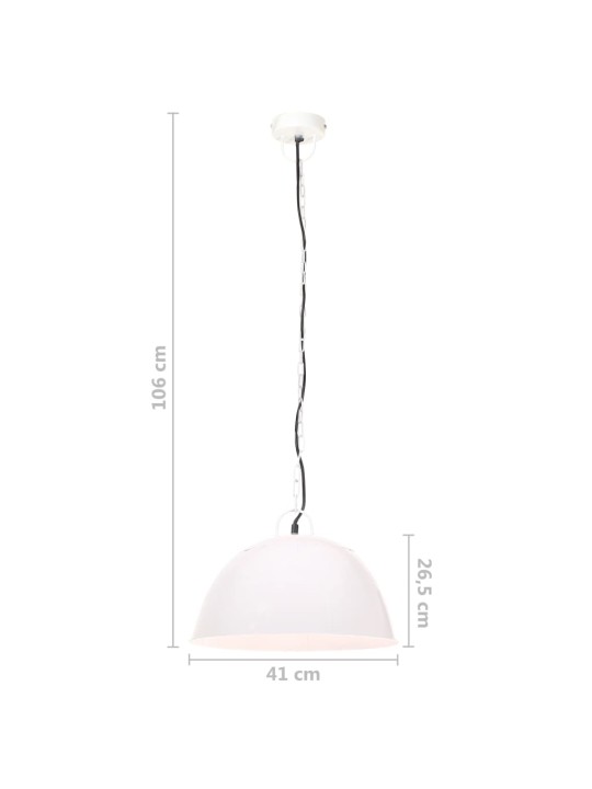 Industriální vintage závěsné svítidlo 25 W bílé 41 cm E27