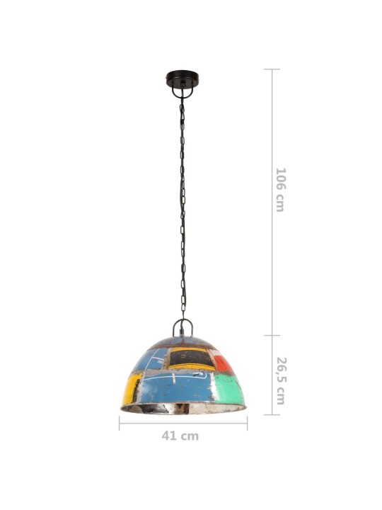 Industriální vintage závěsné svítidlo 25 w pestré kulaté 41 cm