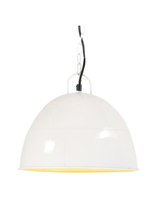 Industriální vintage závěsné svítidlo 25 w bílé kulaté 31cm e27