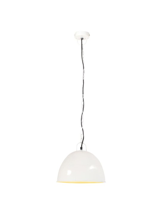 Industriální vintage závěsné svítidlo 25 w bílé kulaté 31cm e27