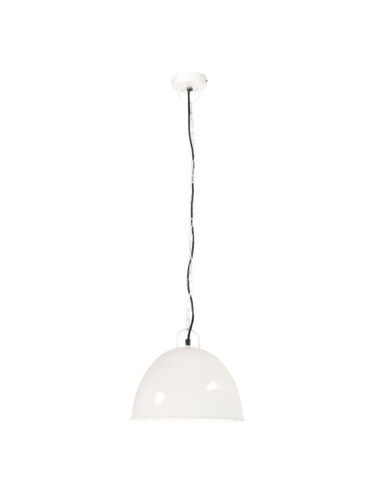 Industriální vintage závěsné svítidlo 25 w bílé kulaté 31cm e27