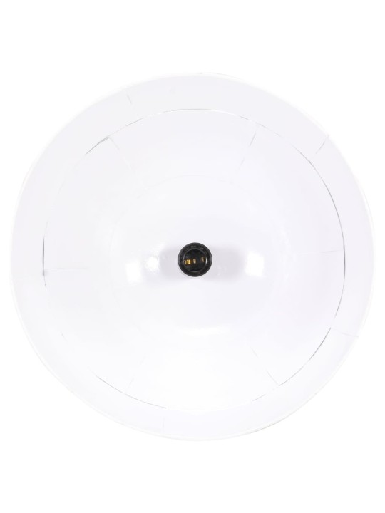 Industriální vintage závěsné svítidlo 25 w bílé kulaté 31cm e27